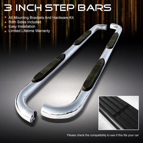 04-13 colorado canyon crew cab 3" polished stainless steel side step bars board