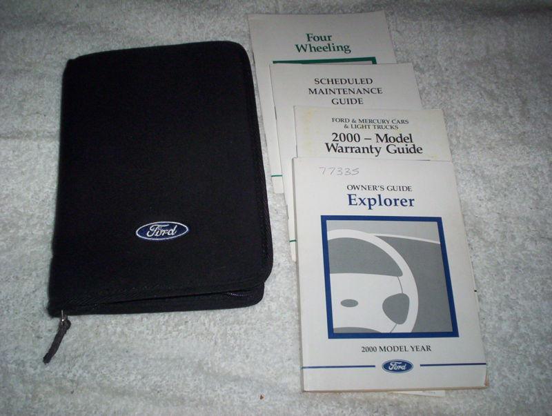2000 ford explorer owners manual set with factory zipper case oem 