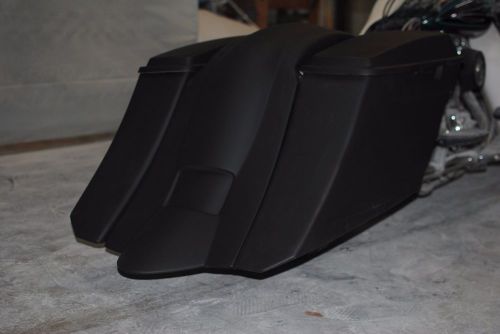 6&#034; down &amp; out stretched saddlebag &amp; rear fender duck tail for touring bagger flh