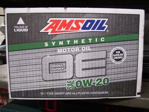 Synthetic amsoill motor oil sae 0w-20 full case for toyota, lexus, honda,