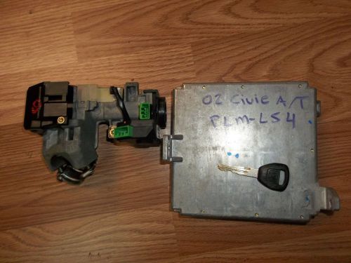 2001 2003 honda civic  ignition switch with key and ecu oem plm-l54