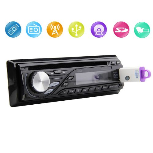 Lcd single 1din universal cd/mp3 player in-dash audio fm/am radio subwoofer aux