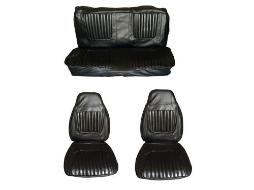 Pg classic 5506c-buk-100 1971 challenger convertible  seat cover set (black)