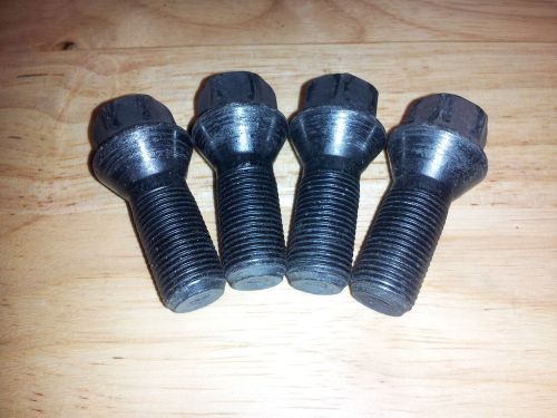 02-06 mini cooper/s/convertble/jcw 4 oem wheel lug bolts/nuts m12x1.5x28mm