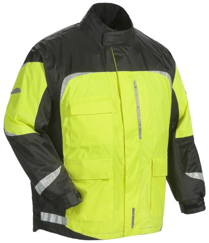 Tourmaster hi-viz/black mens large sentinel 2.0 motorcycle rain jacket lrg