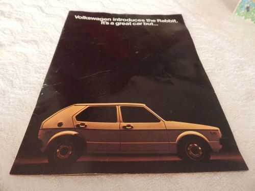1975 volkswagen rabbitt sales brochure with color specs