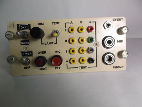 Audio/oxy/light/control panel