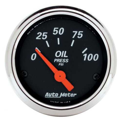 Auto meter 1426 designer black; oil pressure gauge
