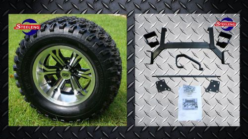 Ezgo txt electric golf cart 6&#034; lift kit + 12&#034; wheels and 23&#034; all terrain tires