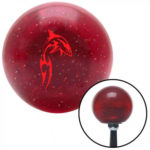 Red dolphin in air red metal flake shift knob with 16mm x 1.5 insertlever boot