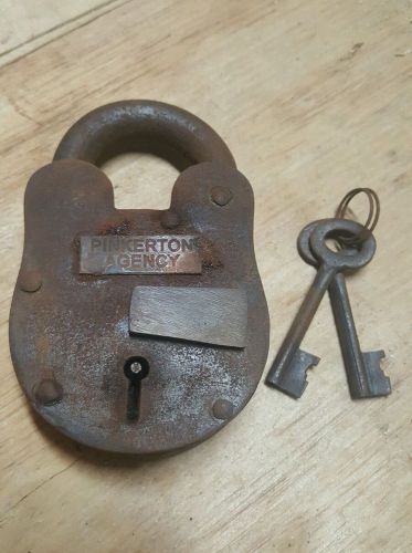 Pinkerton detective agency lock padlock vintage skeleton keys rat rod railroad