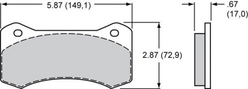 New wilwood polymatrix bp-20 brake pads,6617,for w4a,w6a radial mount calipers