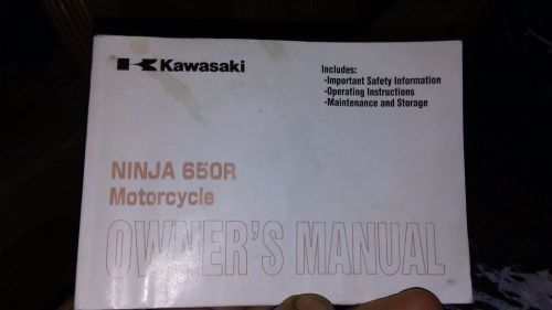 Kawasaki ninja 650r owner&#039;s manual