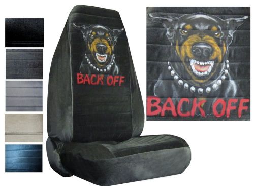 Velour seat covers car truck suv rottweiler back off high back pp #x