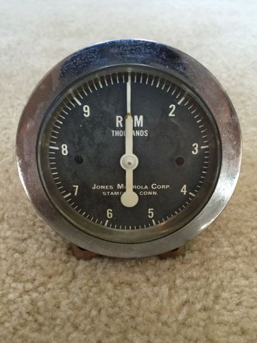 Original vintage jones tachometer bevel glass kurtis racecar indy car hot rod