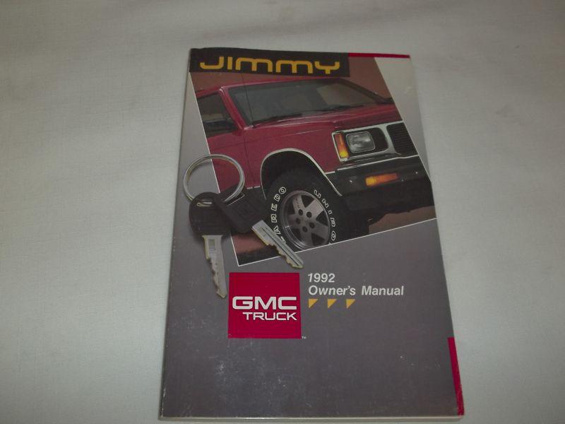 1992 gmc jimmy owner manual. / free s/h  / oem