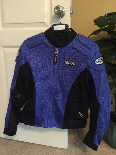 Ladies blue joe rocket ballistic nylon mesh motorcycle jacket size small