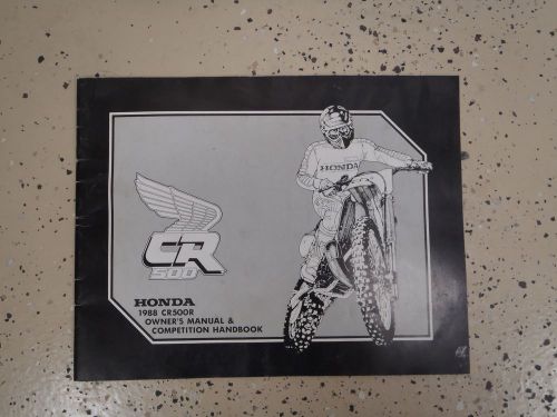 1988 cr500r owners manuel &amp; compeition handbook , free ground shipping !!