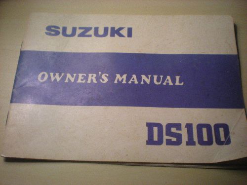 Oem owner&#039;s 1979 manual suzuki ds100