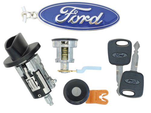 Ford ranger 1999 2000 p/u ignition &amp; 2 black door locks w/ 2 microchip keys