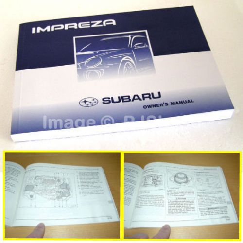 01~ subaru impreza version 7 a1841ge owner&#039;s manual (handbook) &amp; consumer inform