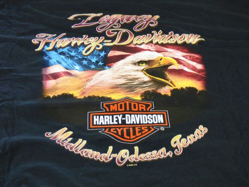 Harley davidson texas midland/odessa t-shirt xl short sleeve black new