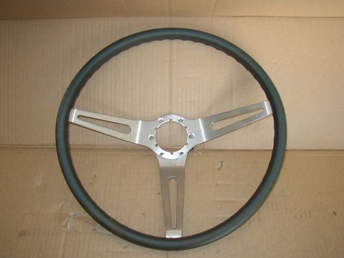 1969 &amp; up blueish green comfort grip steering wheel original gm chevelle gto 442