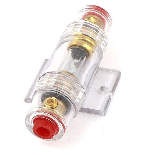 Uxcell clear plastic inline agu 60a audio fuse holder for car amplifier