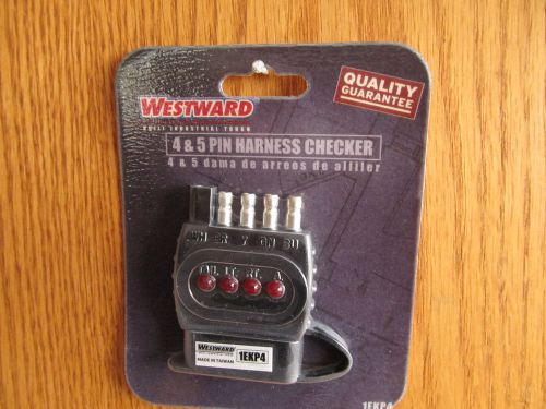 Westward trailer lights harness checker/tester 4 &amp; 5 pin flat plug #1ekp4 (z-12)