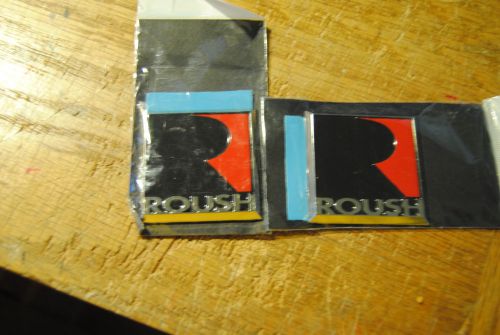 Roush chrome black/red metal emblems==new in package
