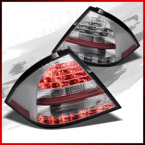 05-07 w203 c-class 4dr chrome led tail lights reverse signals lamps upgrade set