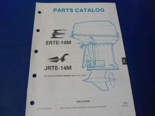 1990 evinrude/johnson parts catalog, erte-14m/jrte-14m models