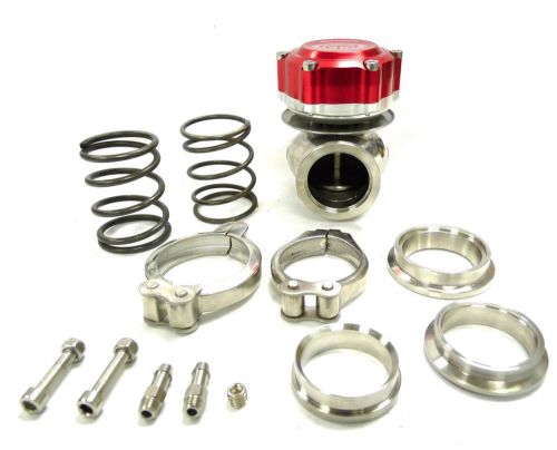 Maximizer aluminum red 40mm v-band external compact wastegate 7, 11, 14 psi