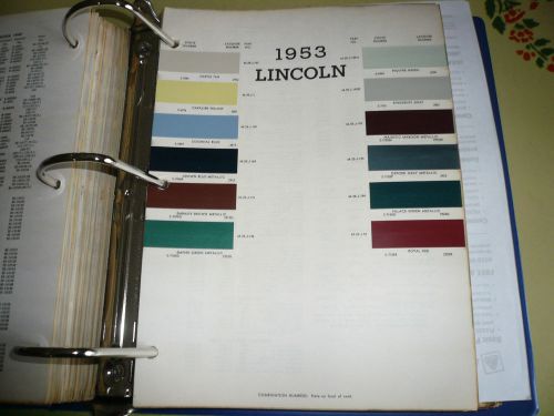 1953 lincoln arco paints color chip paint sample - vintage
