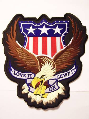 #0920 m  motorcycle vest patch love it or leave it