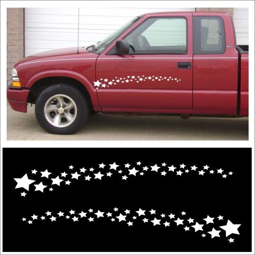 Decal kit stars star for sport compact tuner vw mini sport truck or car white