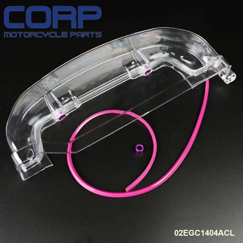 Clear cam gear timing belt cover for mitsubishi eclipse 4g63 turbo rvr evo 1 2 3