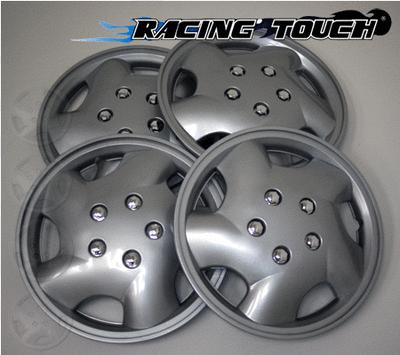 #852 replacement 14" inches metallic silver hubcaps 4pcs set hub cap wheel cover