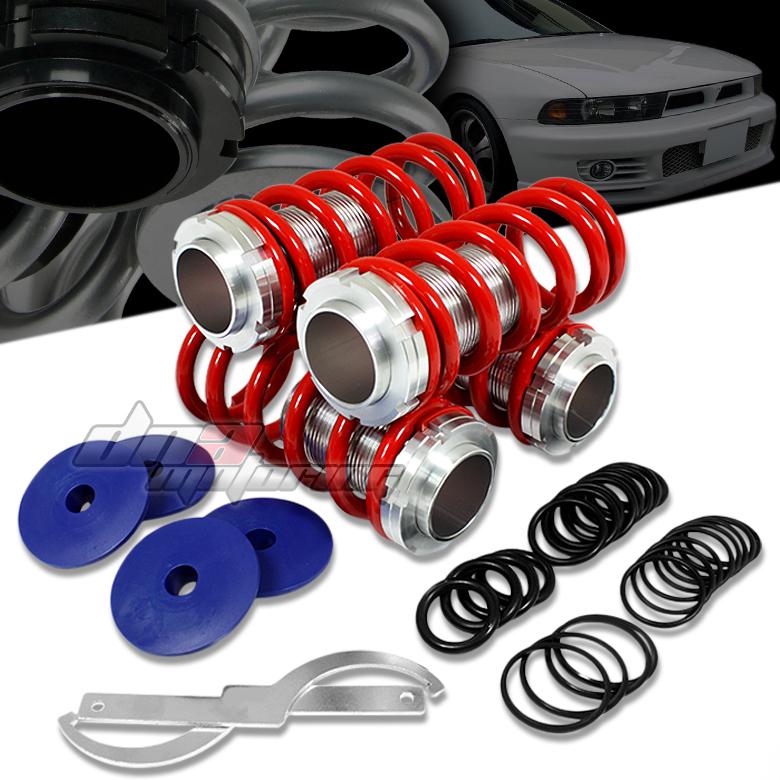 99-04 mit galant adjustable 1-4" suspension red coilover lowering springs/spring