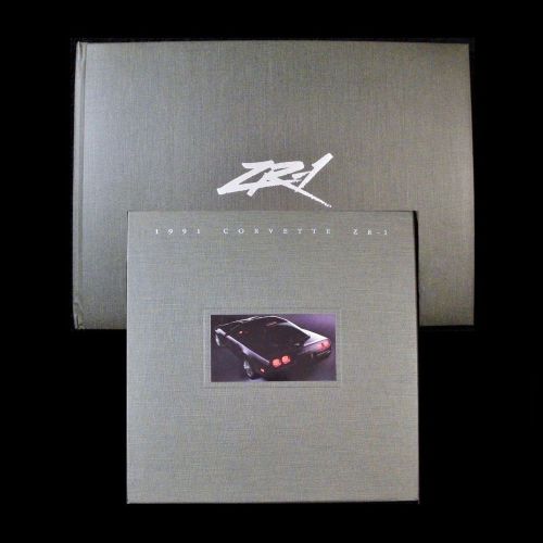 Zr-1 corvette 1990 1991 - 2 hardcover books: chevrolet zr1 lt5 brochure - c4 375