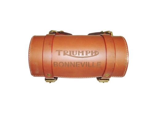 Best quality standard leather tool roll bag with brown finishing for triumph
