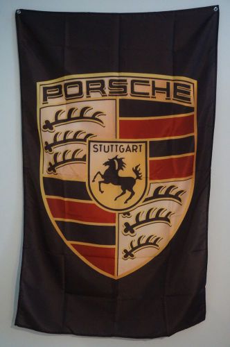 Porsche stuttgart luxury car flag banner man cave garage 3x5 feet