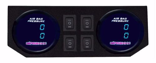 2 dual digital display 200psi air gauges &amp; panel four switch air ride suspension