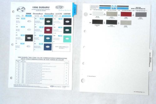 1996 saab ppg and dupont paint chip chart all models original