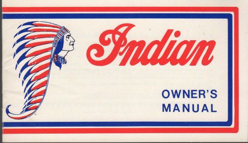 N.o.s. 1975 indian motorcycle owner&#039;s manual nice new