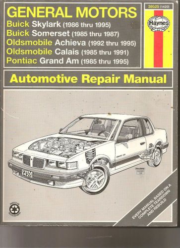Haynes auto repair manual buick, olds, pontiac grand am 1985-1995