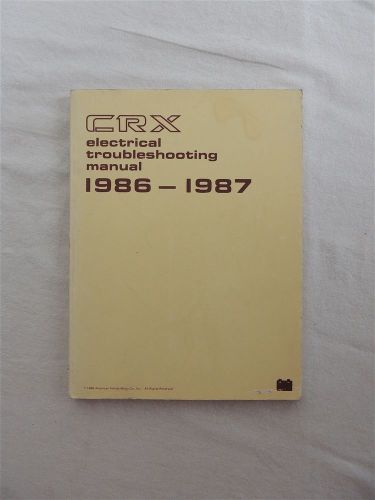 1986-87 honda crx electrical troubleshooting manual
