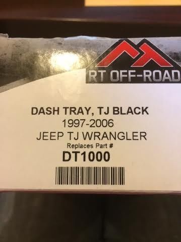 1997-2006 jeep wrangler tj dash tray, black (dt1000)
