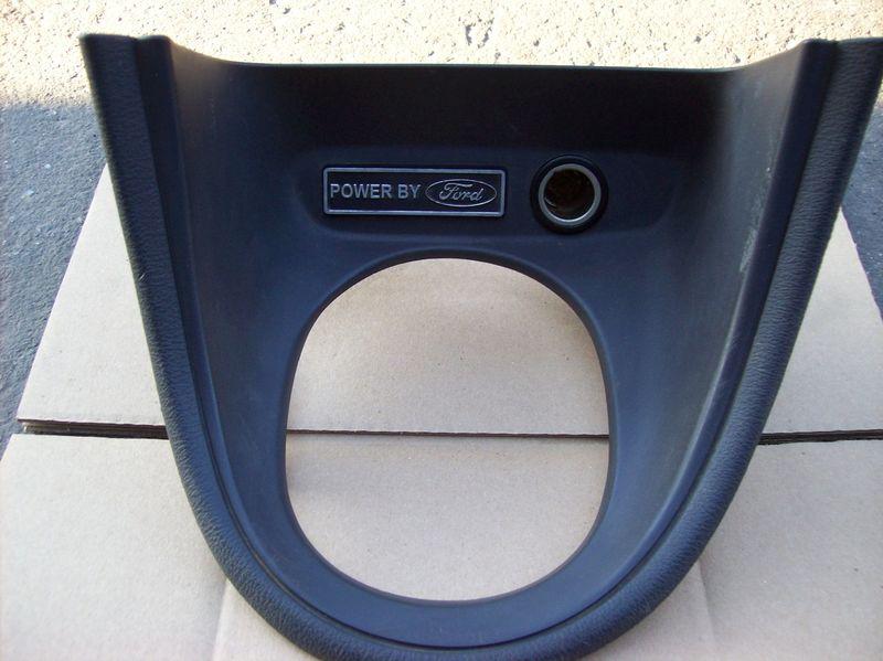 1999-2004 ford mustang gt v6 shifter bezel powered by ford logo oem