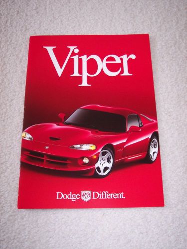 2000 dodge viper sales brochure vca srt